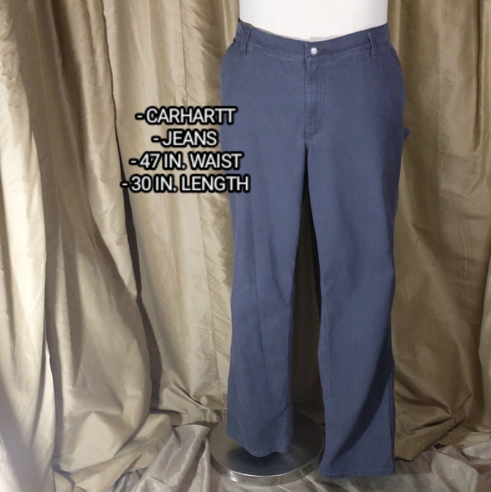 Carhartt Bluish Gray Original Fit Denim Jeans. Size 24W.